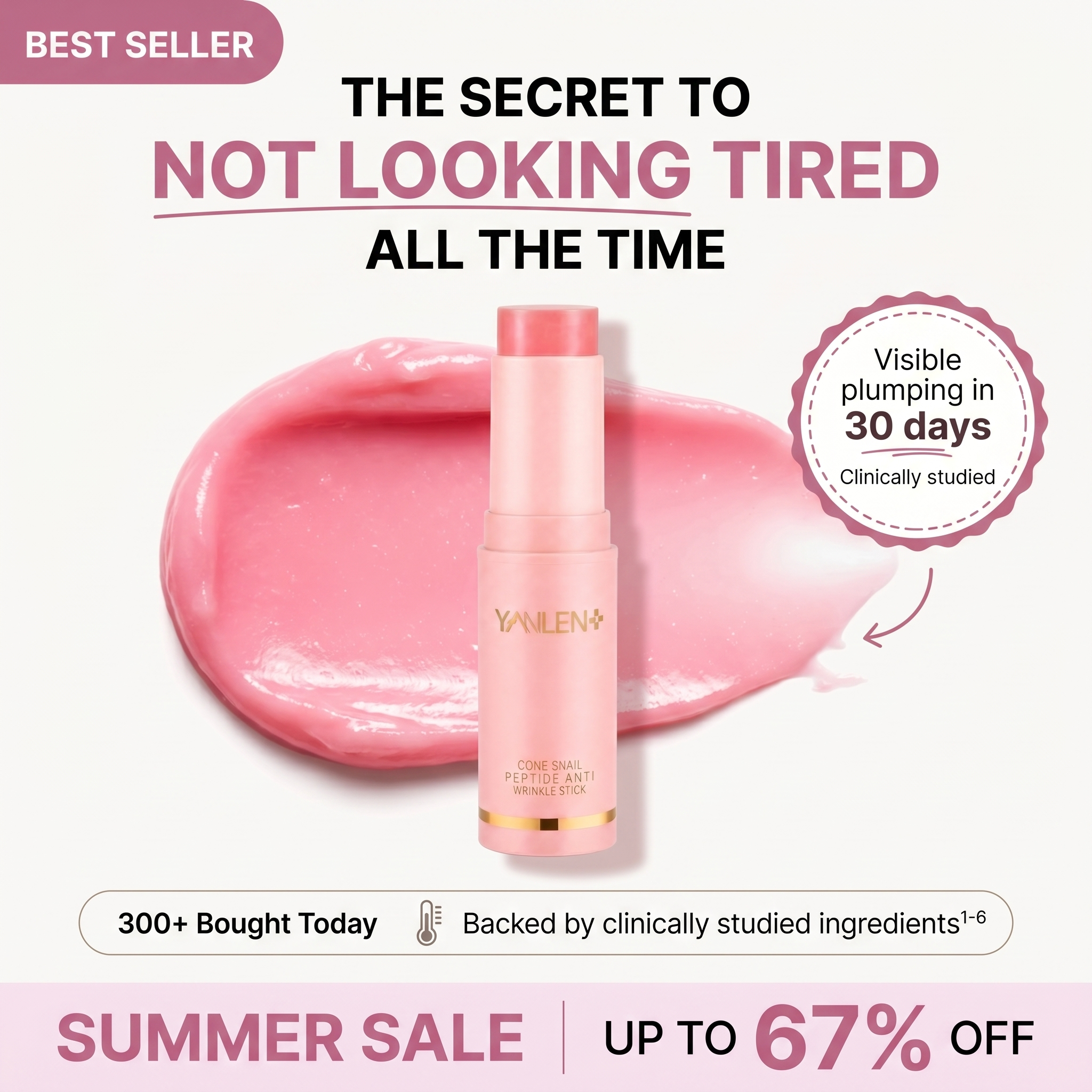 PDRN Collagen Volume Multi Balm stick in powder rose